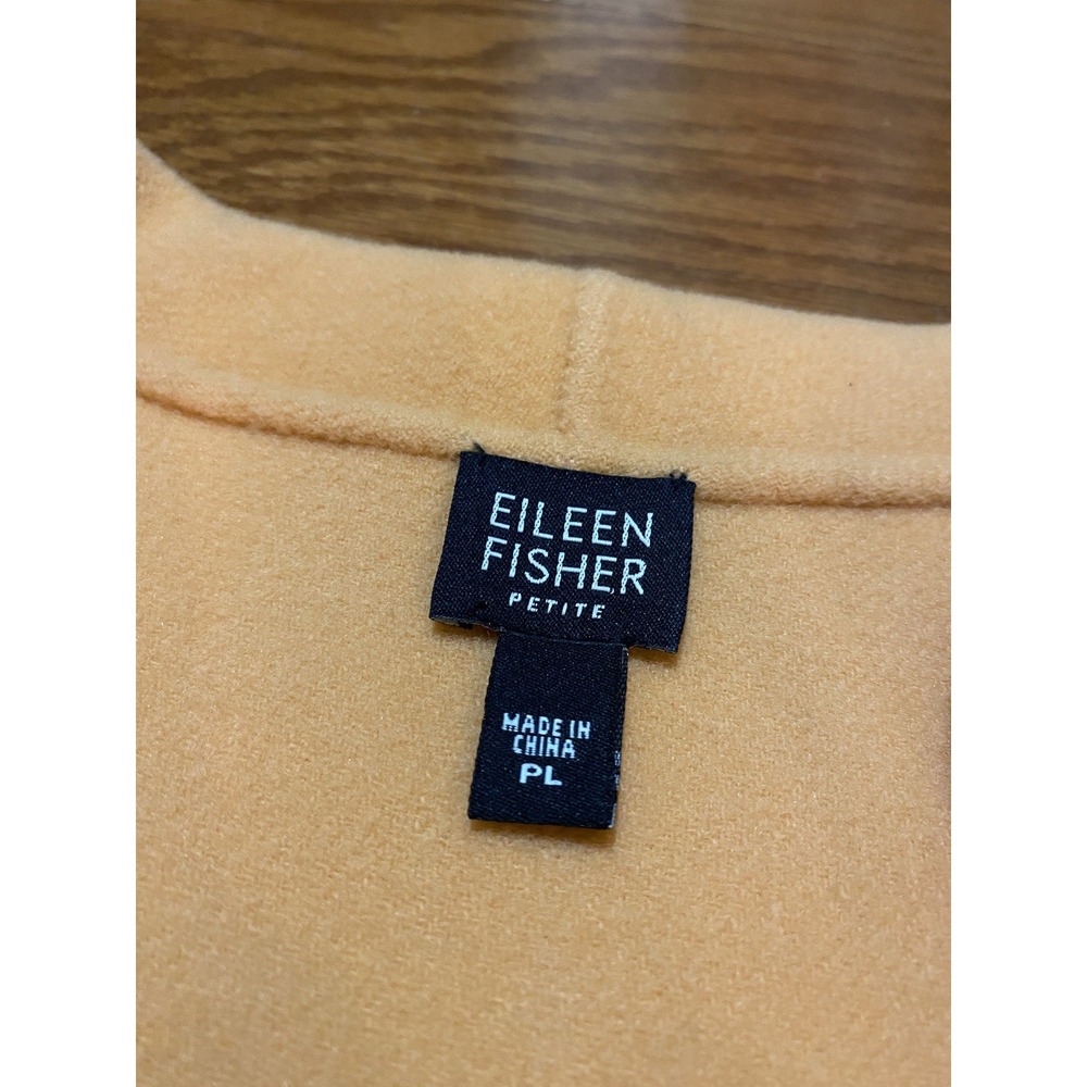 Eileen Fisher Cardigan Sweater Womens Petite Large PL Wool Cashmere Open Front - Picture 6 of 7